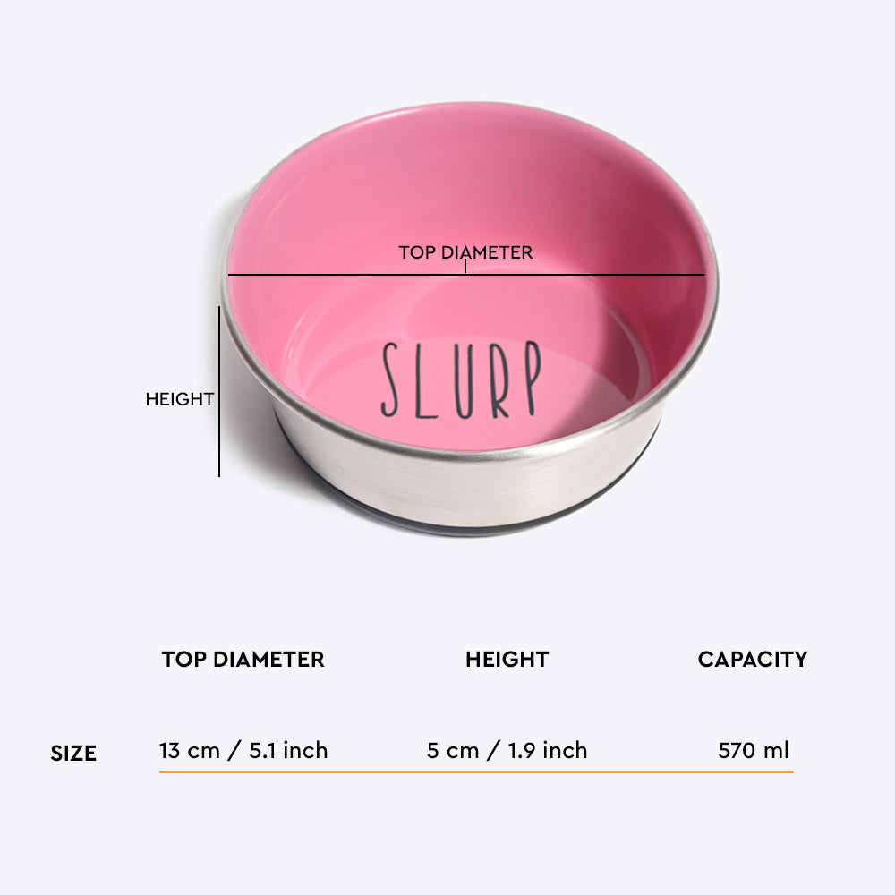 HUFT Slurp Puppy Bowl - Pink - Heads Up For Tails