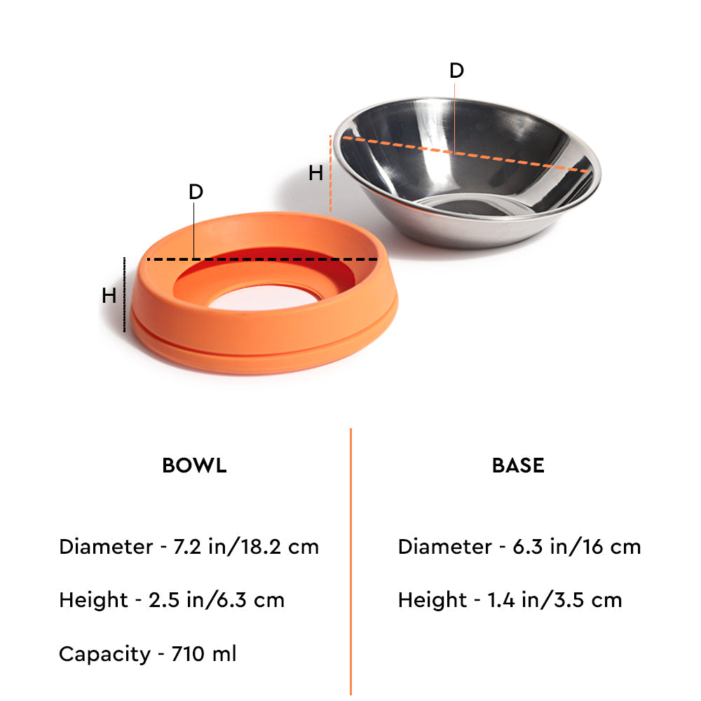 HUFT Quintessential Wide Cat Bowl - Heads Up For Tails