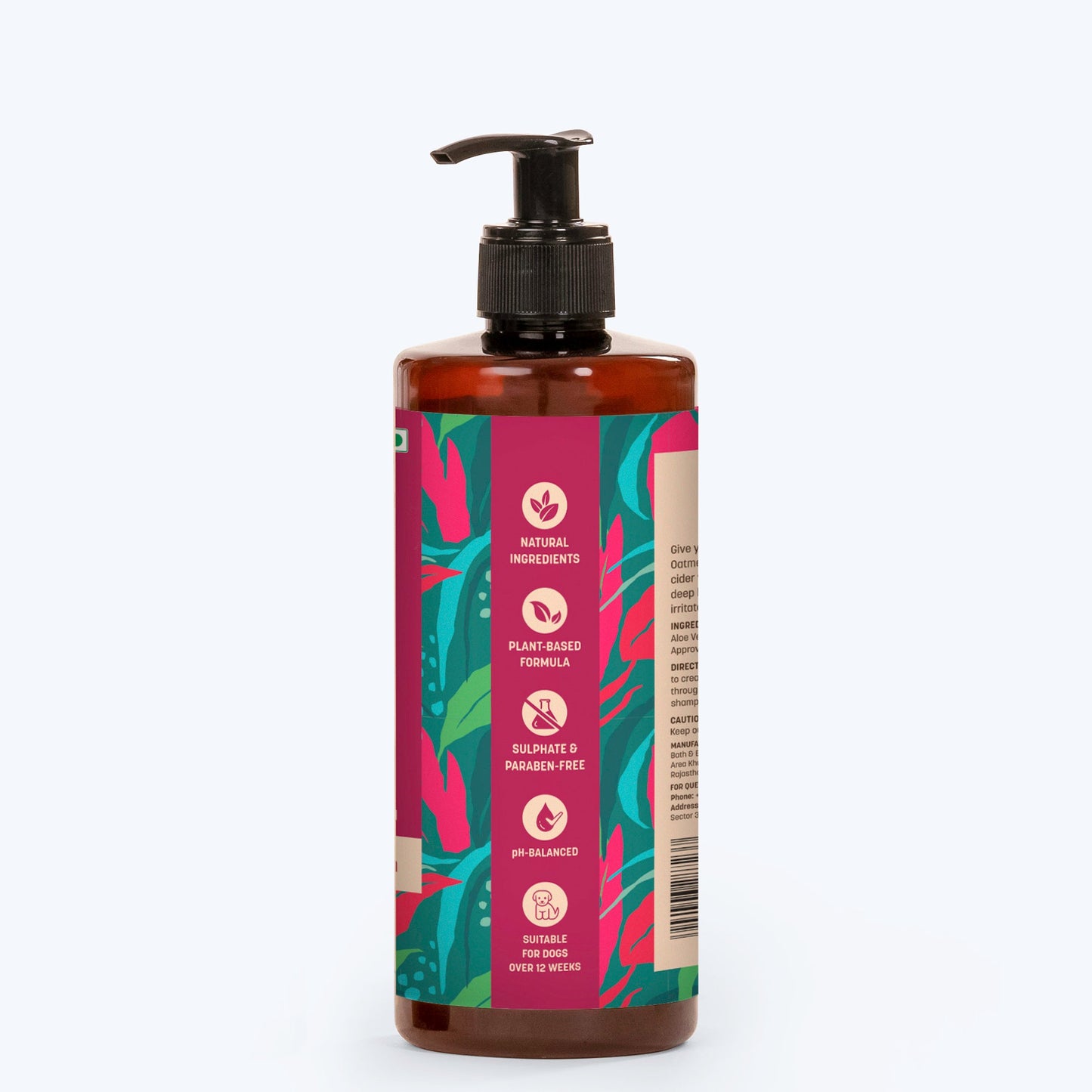 HUFT Natural Itch Relief Oatmeal Shampoo For Dogs - Apple Cider Vinegar & Aloe Vera - Heads Up For Tails