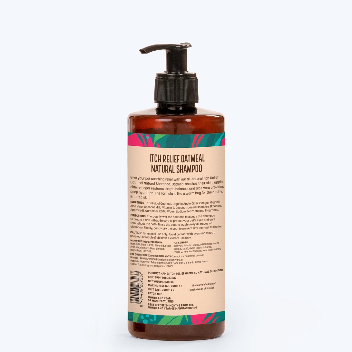 HUFT Natural Itch Relief Oatmeal Shampoo For Dogs - Apple Cider Vinegar & Aloe Vera_15
