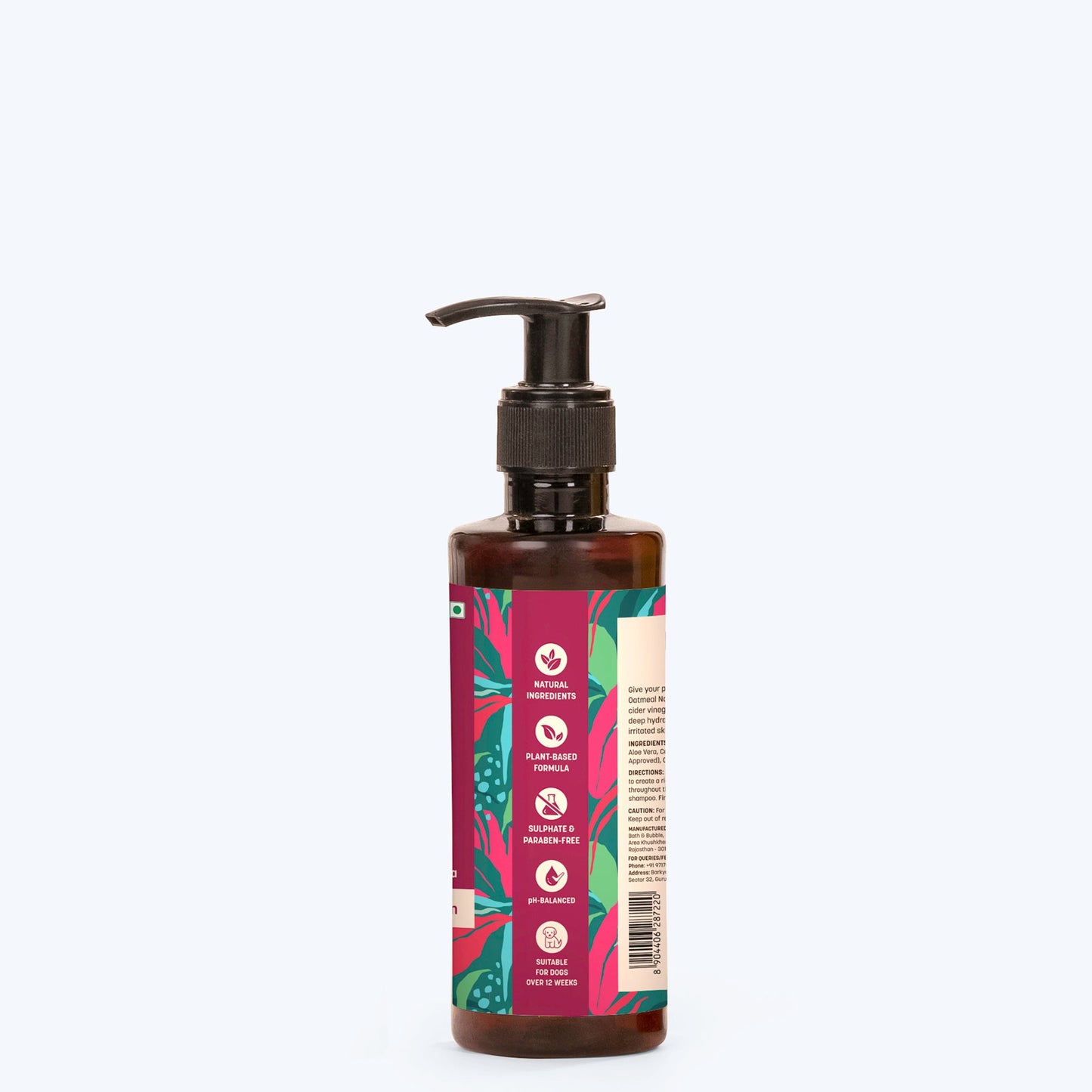 HUFT Natural Itch Relief Oatmeal Shampoo For Dogs - Apple Cider Vinegar & Aloe Vera - Heads Up For Tails