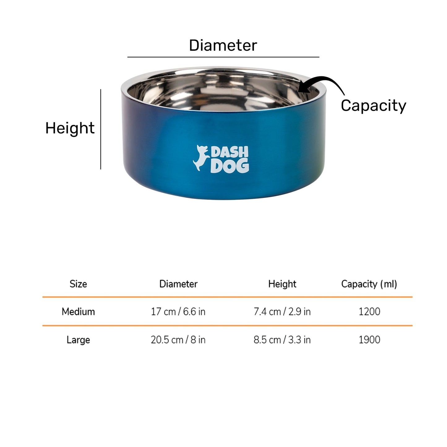 Dash Dog Rainbow Dog Bowl_11