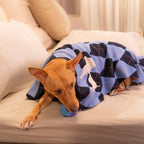 HUFT Cuddle Checks Blanket For Dog & Cat - Blue