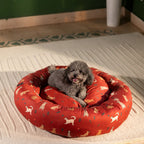 HUFT Bloom Buddies Donut Bed For Dog - Rust