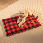 HUFT Love Plaid Mat For Dog - Red & Black
