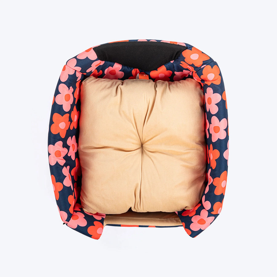 HUFT Flower Frenzy Tent Bed For Cat & Puppies - Navy