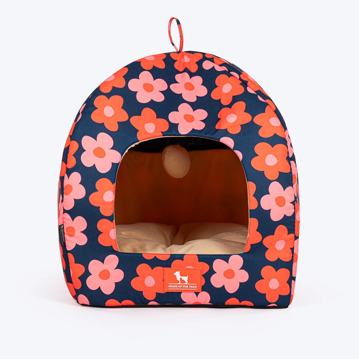 HUFT Flower Frenzy Tent Bed For Cat & Puppies - Navy