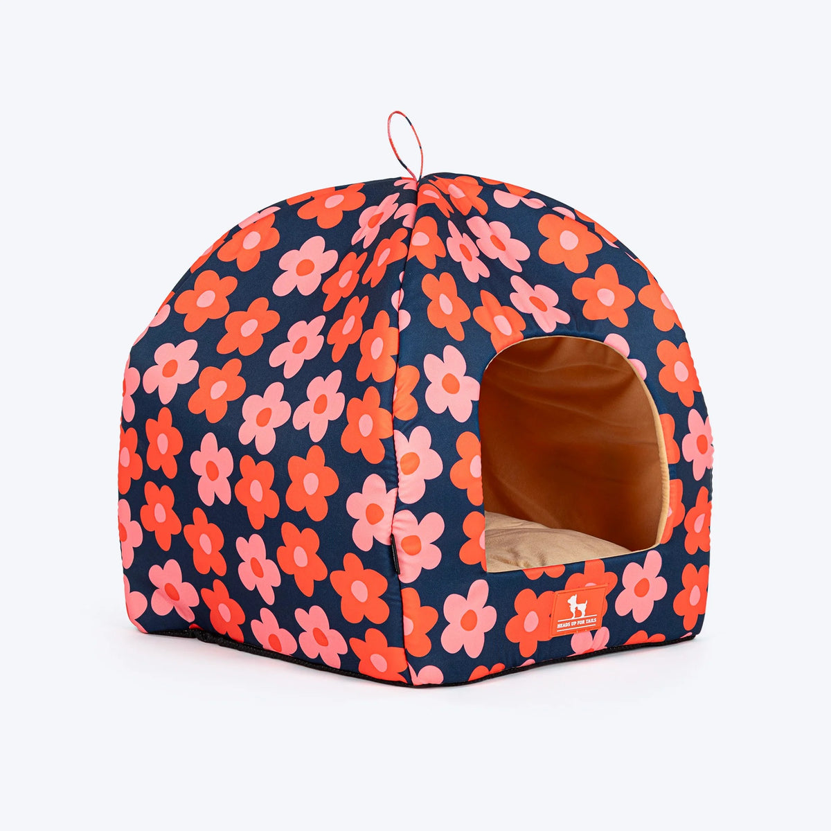 HUFT Flower Frenzy Tent Bed For Cat & Puppies - Navy
