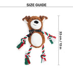 HUFT Rudy-Rope Plush Toy for Dog - Brown & Red - L