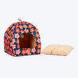 HUFT Flower Frenzy Tent Bed For Cat & Puppies - Navy