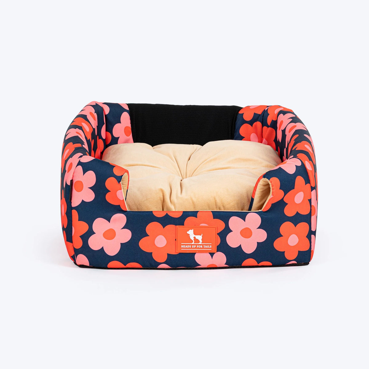 HUFT Flower Frenzy Tent Bed For Cat & Puppies - Navy