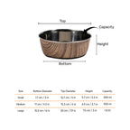 HUFT Timber Trails Printed Steel Bowl For Dog - Brown