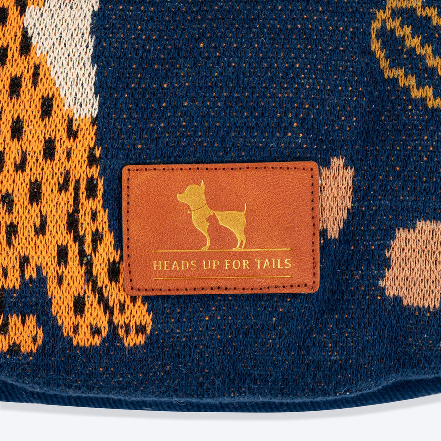HUFT Jungle Dreams Round Mat For Dog - Blue