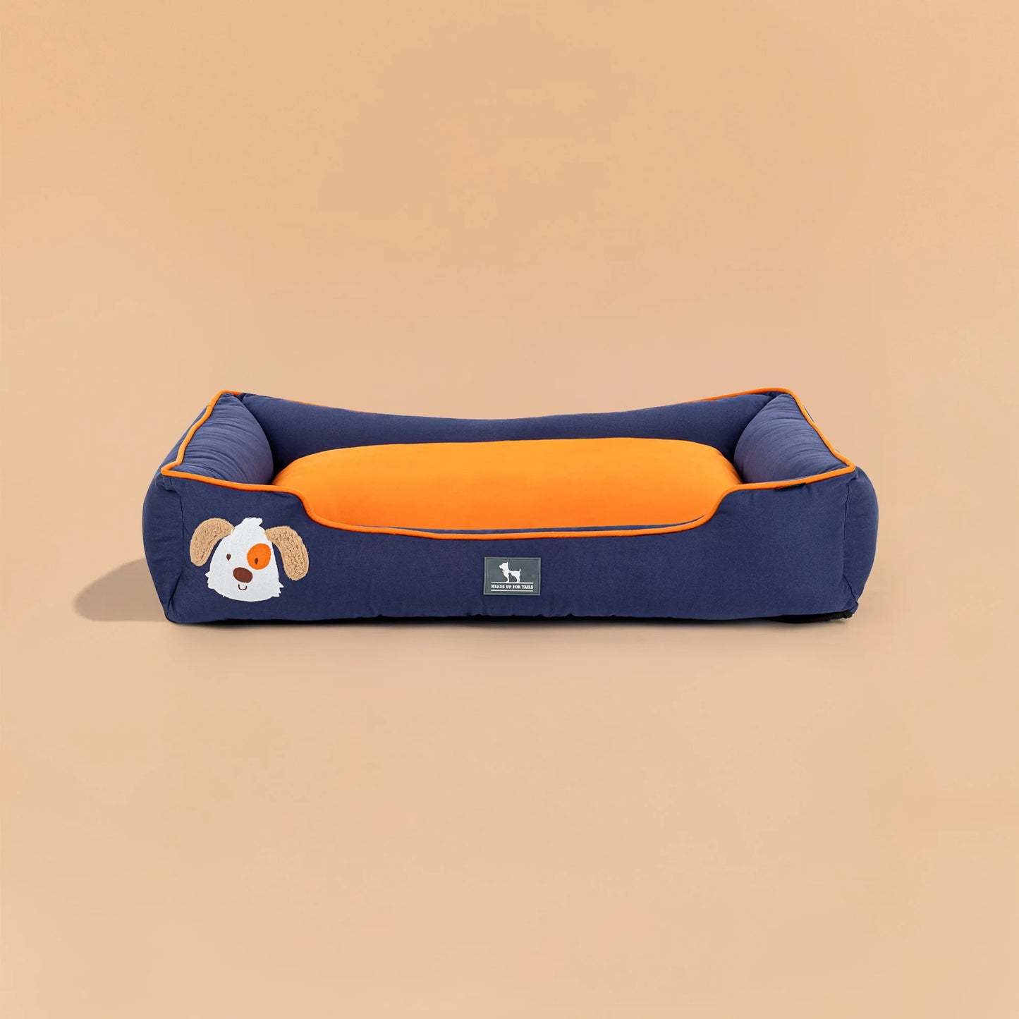 HUFT Woofie Classic Lounger Bed For Dog - Blue & Orange