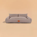 HUFT Cookie Houndstooth Lounger Bed For Dog - Brown