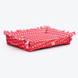 HUFT Berrylicious Lounger Bed For Dog - Red and Pink