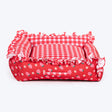 HUFT Berrylicious Lounger Bed For Dog - Red and Pink