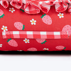 HUFT Berrylicious Lounger Bed For Dog - Red and Pink