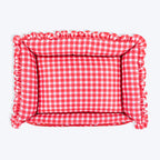 HUFT Berrylicious Lounger Bed For Dog - Red and Pink