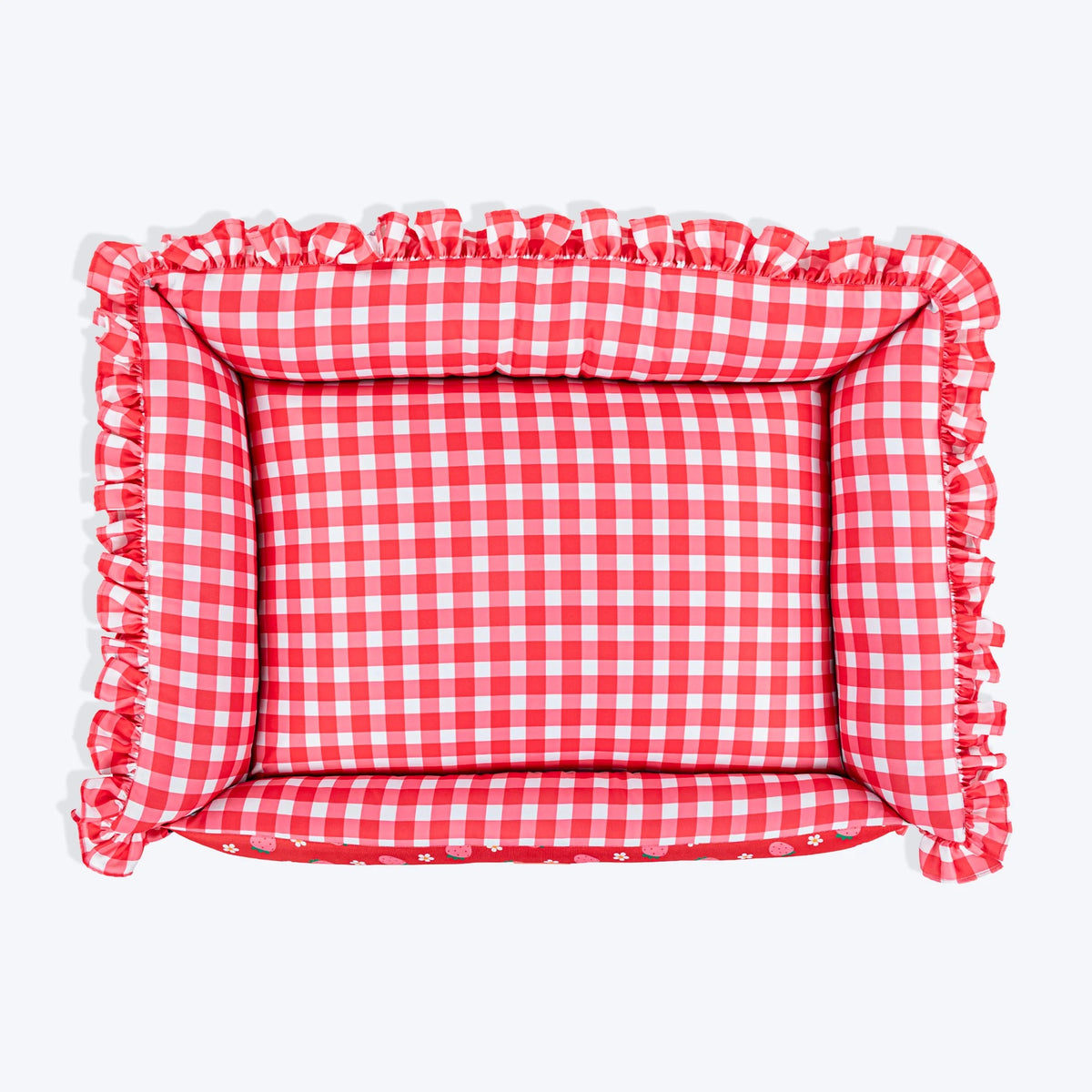HUFT Berrylicious Lounger Bed For Dog - Red and Pink