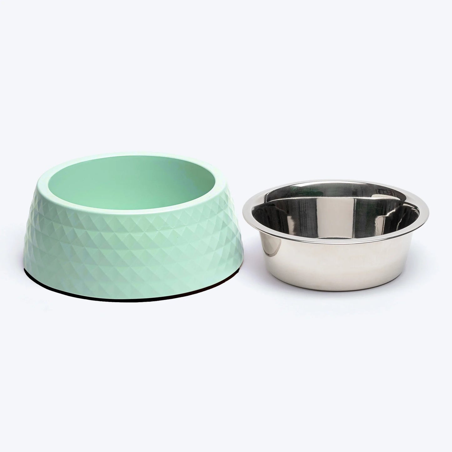HUFT Breezy Basics Prism Embossed Melamine Bowl For Dog - Pastel Green