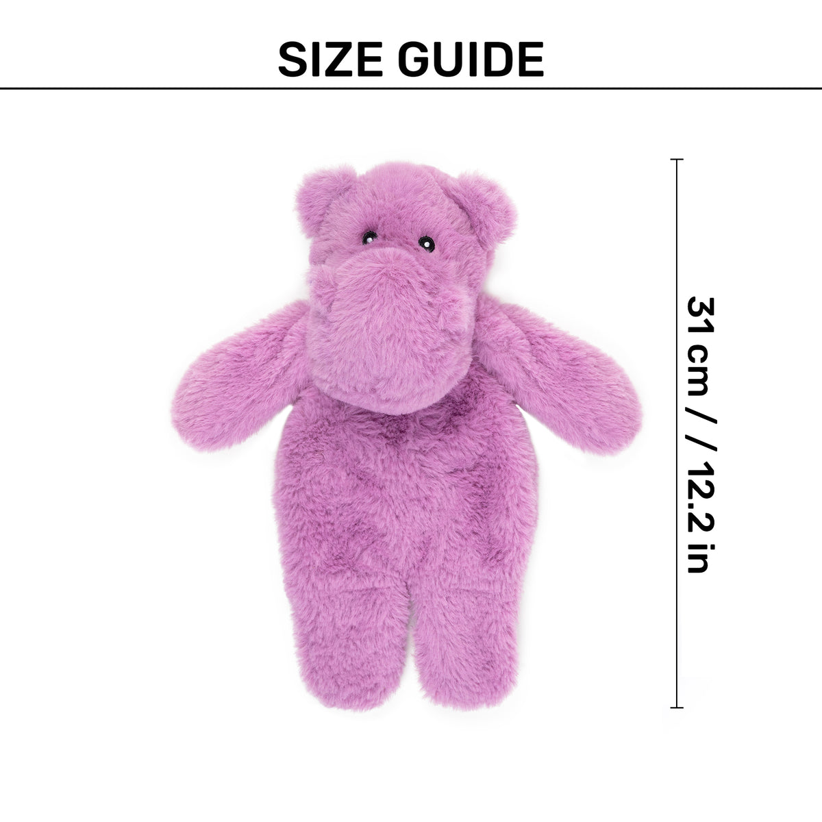 HUFT Happy Hippo Plush Toy For Dog - Lavendor