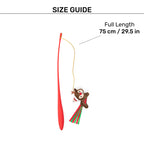 HUFT Rosy Reindeer Wand Toy for Cat - Red & Brown