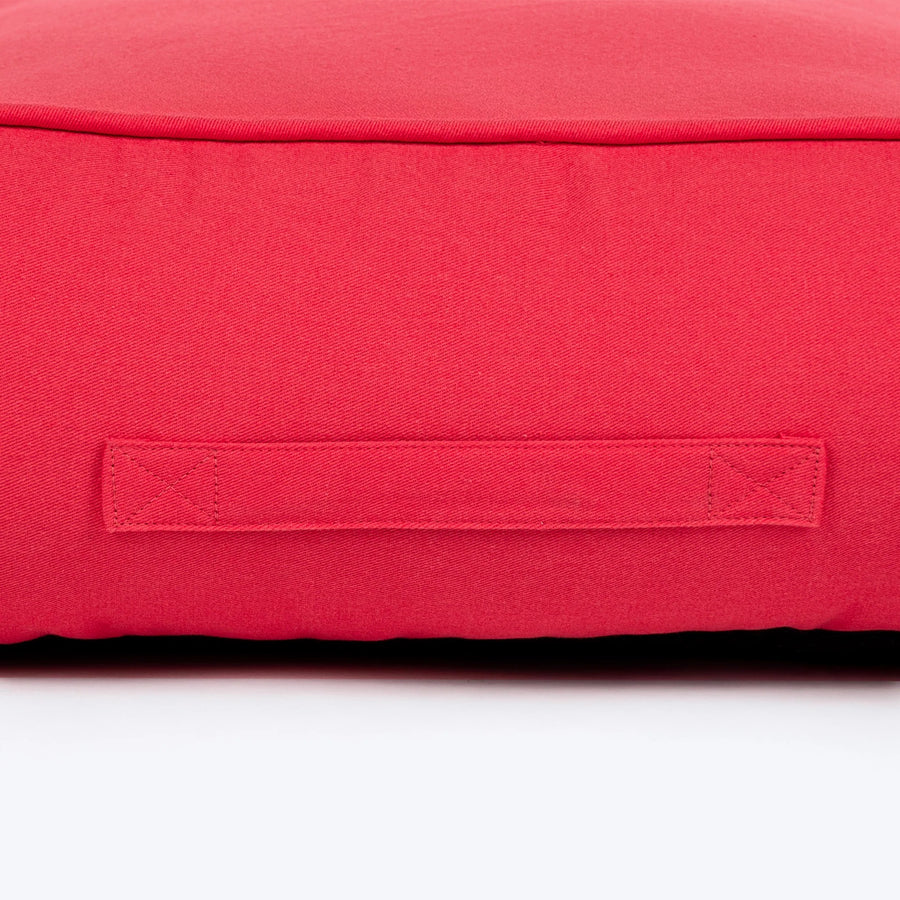 HUFT Teddy Classic Lounger Dog Bed - Red