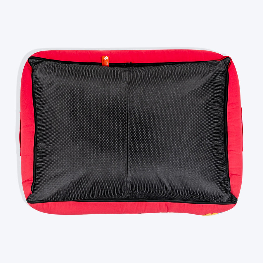 HUFT Teddy Classic Lounger Dog Bed - Red