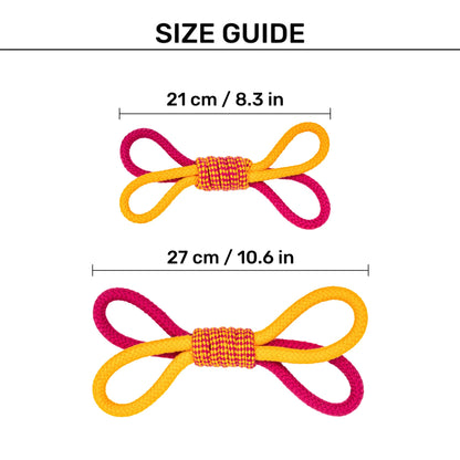 Dash Dog Loopster Rope Toy For Dog - Pink & Orange