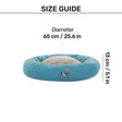 HUFT Dreamy Donut Bed For Cat and Puppy - Teal & Grey