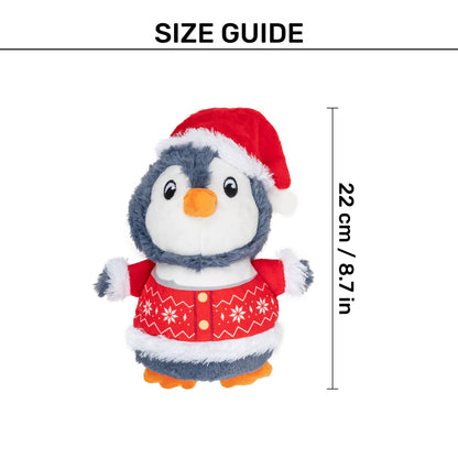 HUFT Merry Penguin Squeaky Plush Toy For Dog - Multicolor