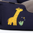 HUFT Giraffe Classic Lounger Bed For Dog - Grey & Navy