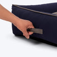 HUFT Giraffe Classic Lounger Bed For Dog - Grey & Navy