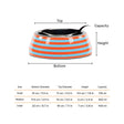 HUFT Happy Stripes Printed Melamine Bowl With Steel Insert For Dog - Blue & Orange