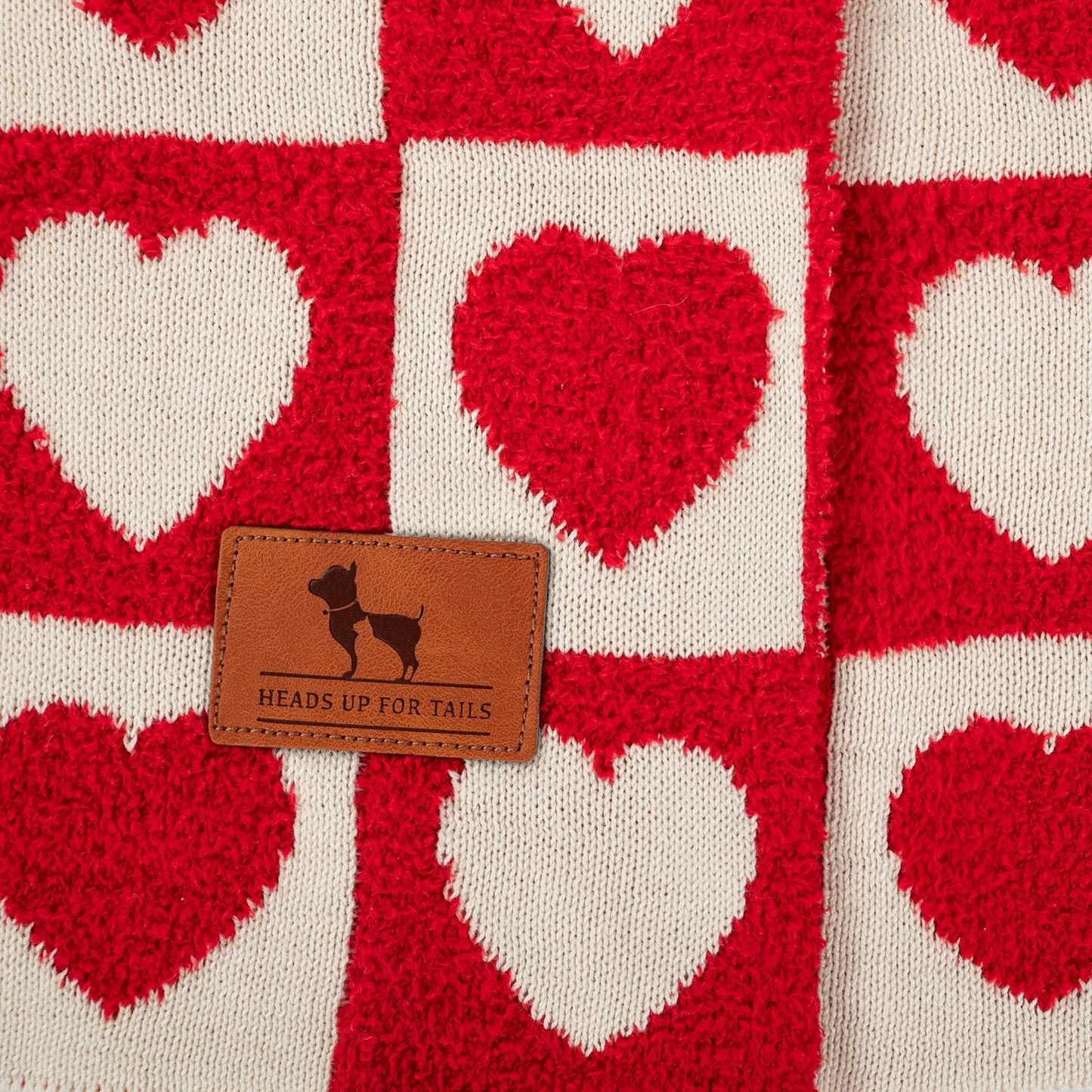 HUFT Snuggle Hearts Blanket For Dog & Cat - Red