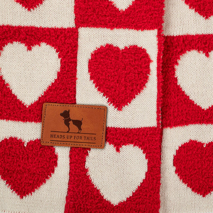 HUFT Snuggle Hearts Blanket For Dog & Cat - Red