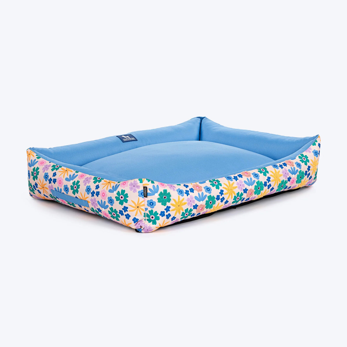 HUFT Bloomscape Lounger Bed For Dog - Blue