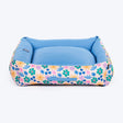 HUFT Bloomscape Lounger Bed For Dog - Blue