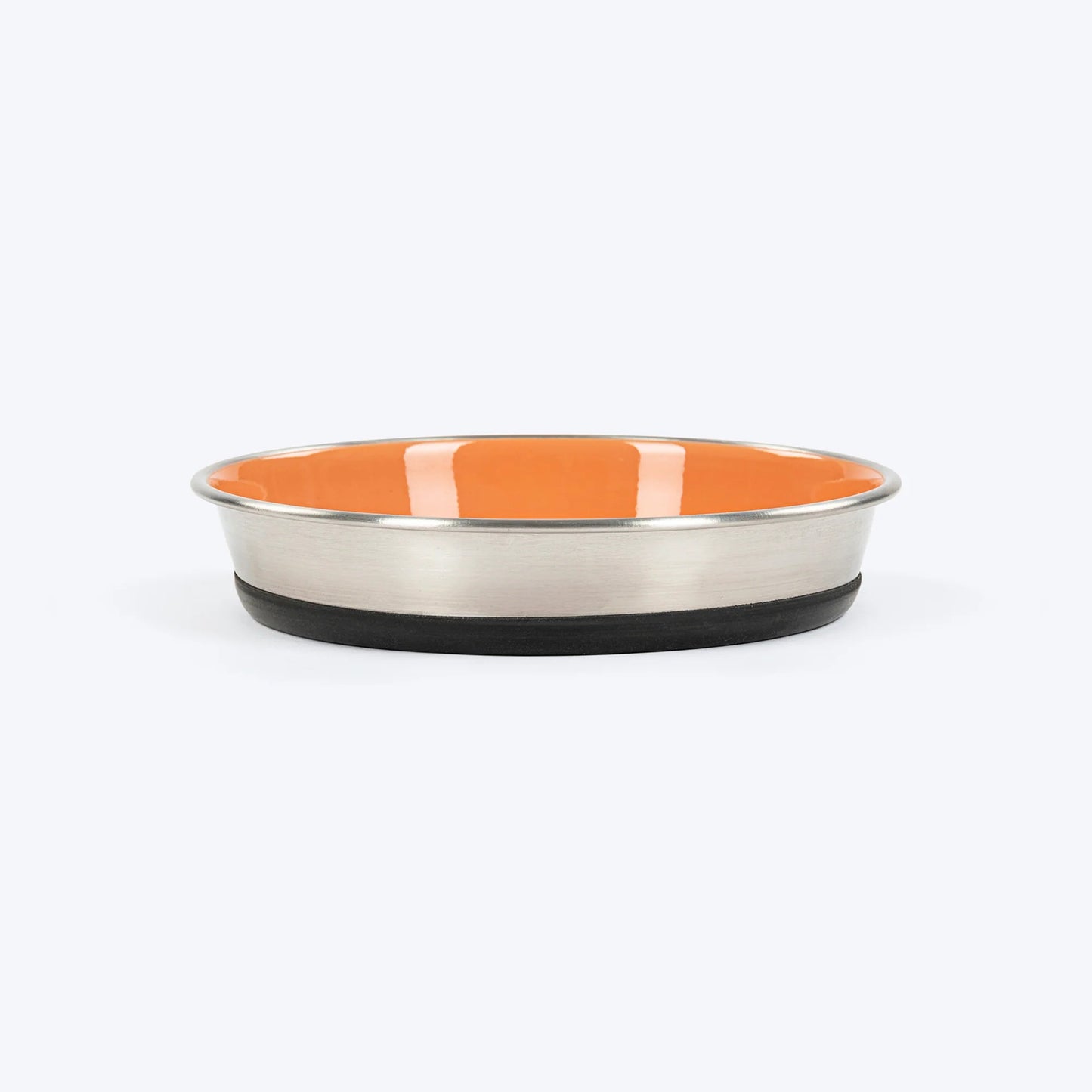 HUFT Furry Paws Printed Steel Bowl For Cat - Peach