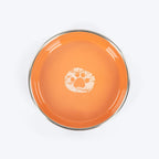 HUFT Furry Paws Printed Steel Bowl For Cat - Peach