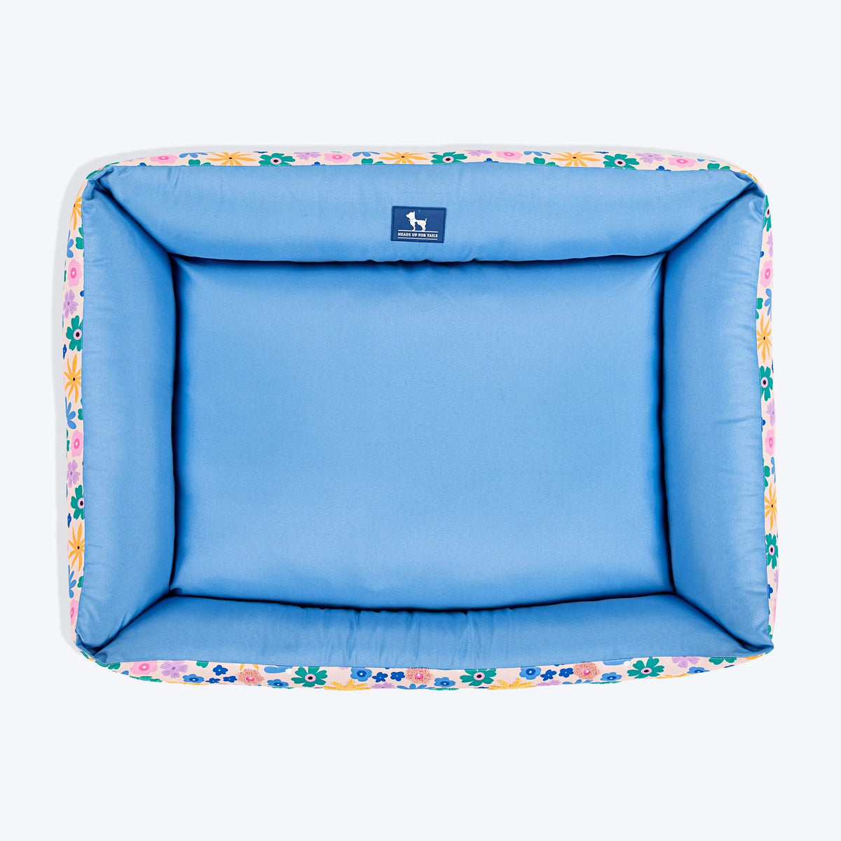 HUFT Bloomscape Lounger Bed For Dog - Blue