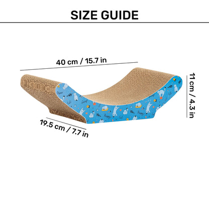 HUFT Meow Lounge Scratcher For Cat - Blue