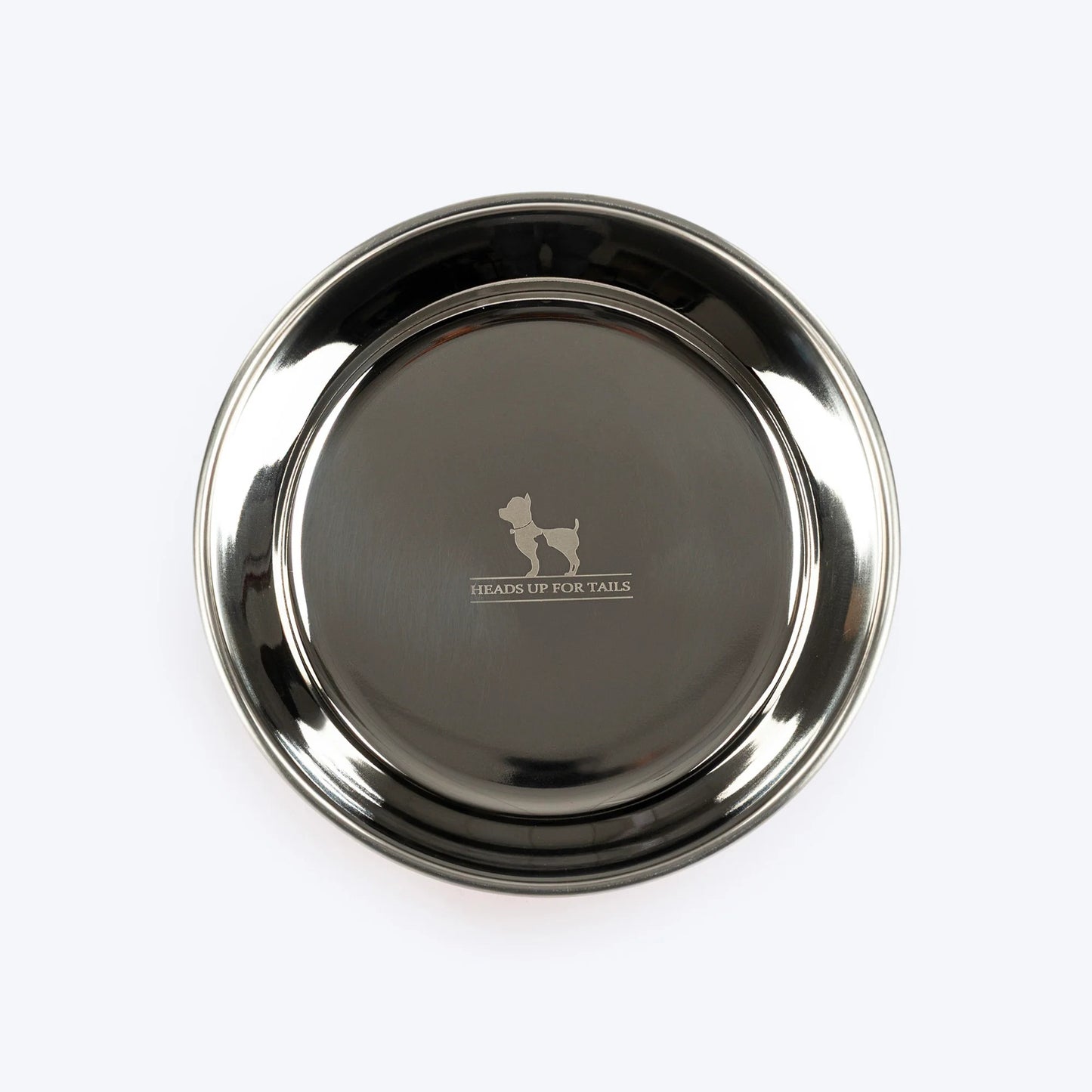 Huft Doodle Tails Printed Steel Bowl For Dog - Yellow