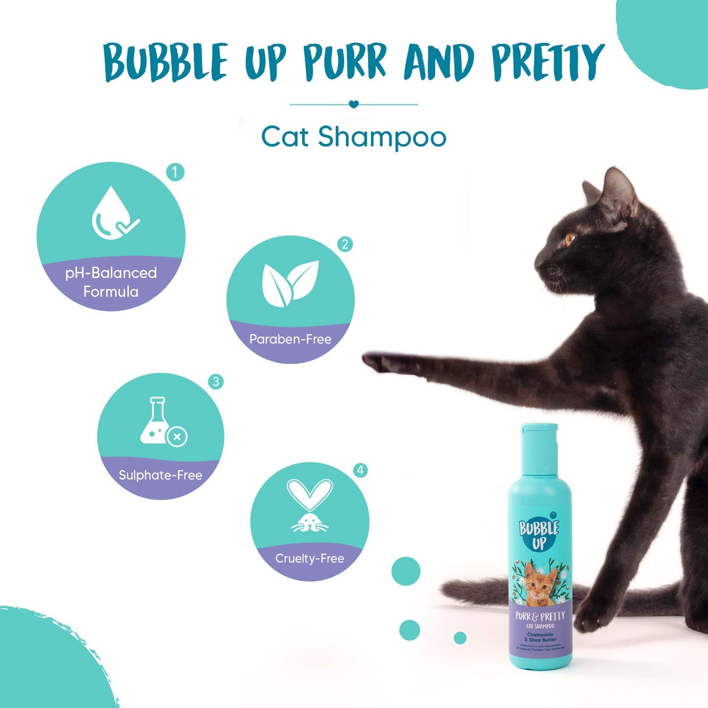 Bubble Up Cat Shampoo - Chamomile & Shea Butter - 200 ml