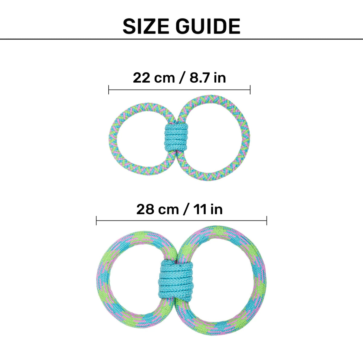 Dash Dog Double Tugger Rope Toy For Dog - Multicolor
