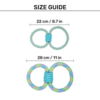 Dash Dog Double Tugger Rope Toy For Dog - Multicolor