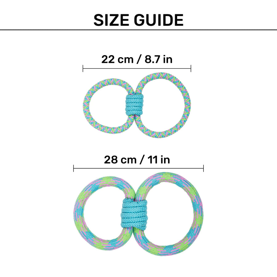 Dash Dog Double Tugger Rope Toy For Dog - Multicolor