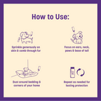 HUFT Natural Anti Flea & Tick Powder For Pets - 100 gm