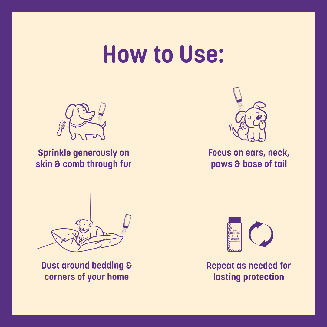 HUFT Natural Anti Flea & Tick Powder For Pets - 100 gm